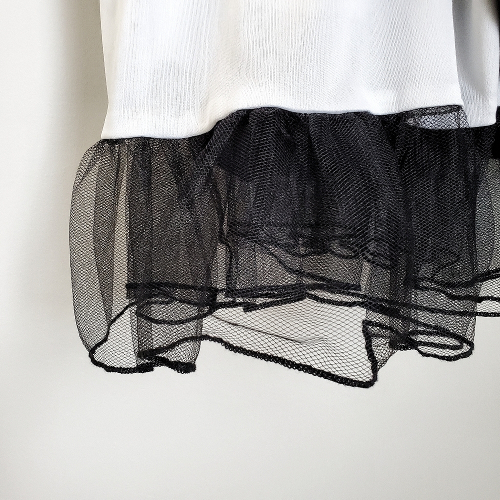 90s Vintage: Le Chateau Black & White floral dress - Picture 6 of 8